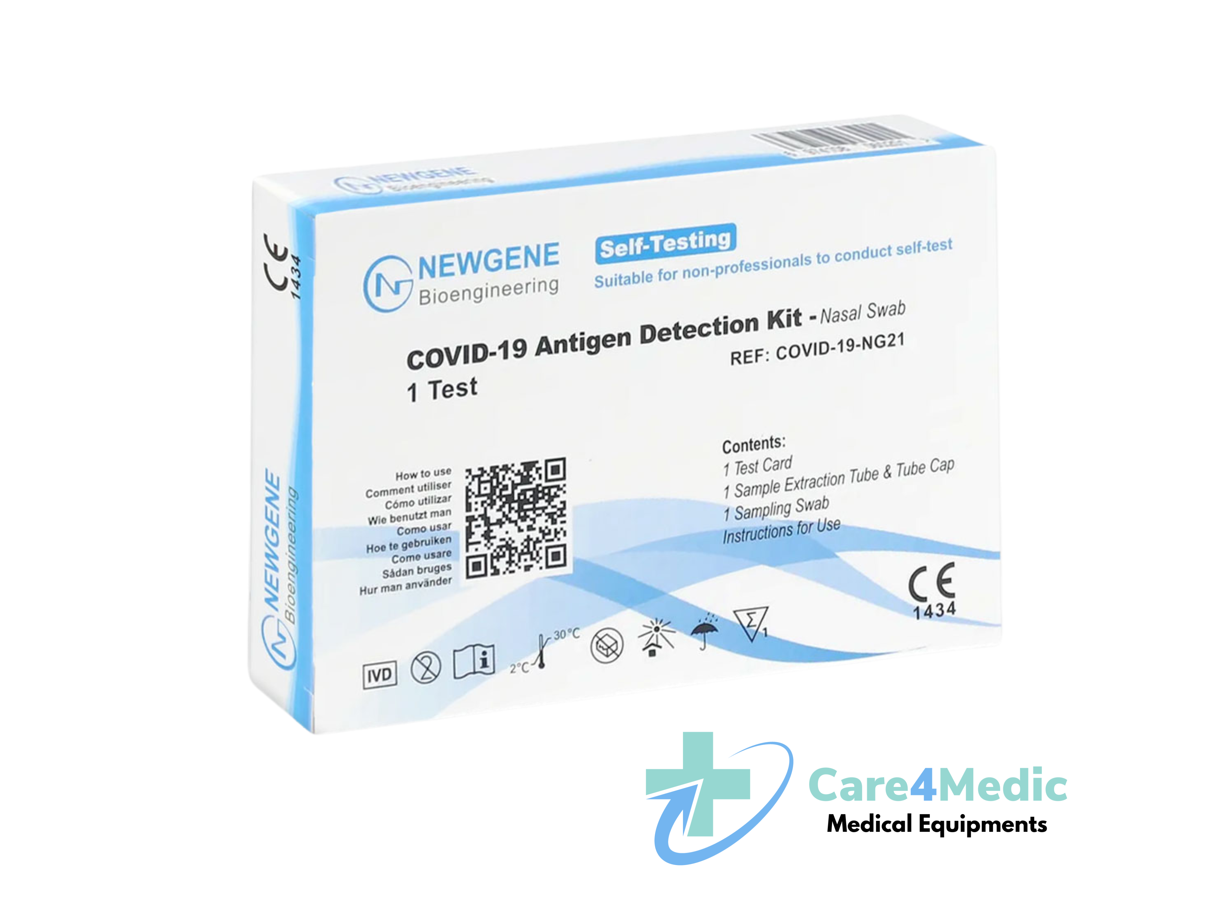 Newgene 1er COVID-19 Antigen Schnelltest Laientest nasal